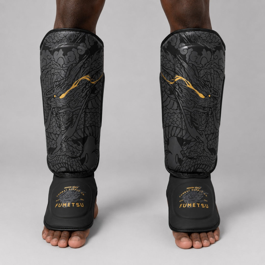 Dragon Slayer Shin Guards Black/Gold