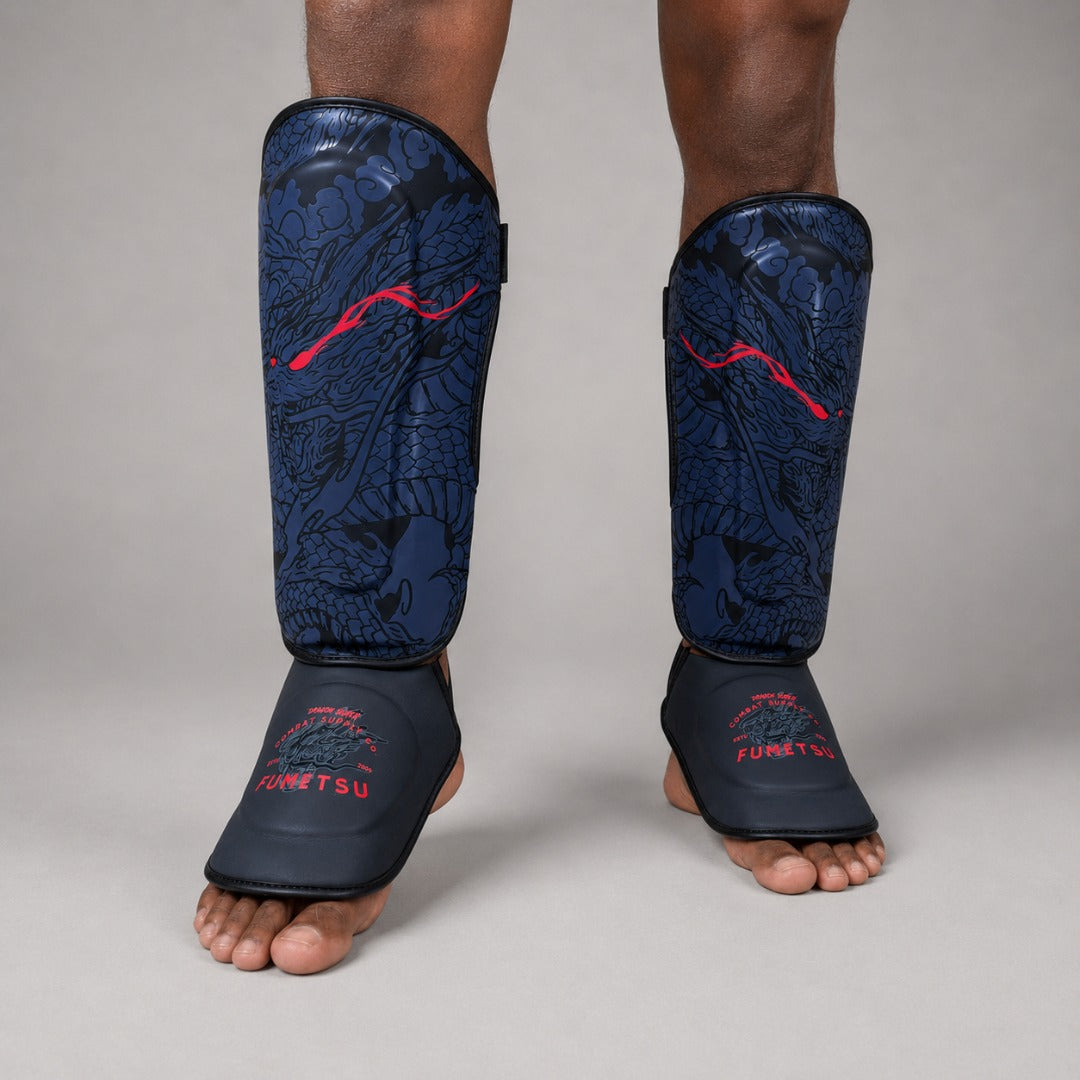 Dragon Slayer Shin Guards Blue/Black/Red