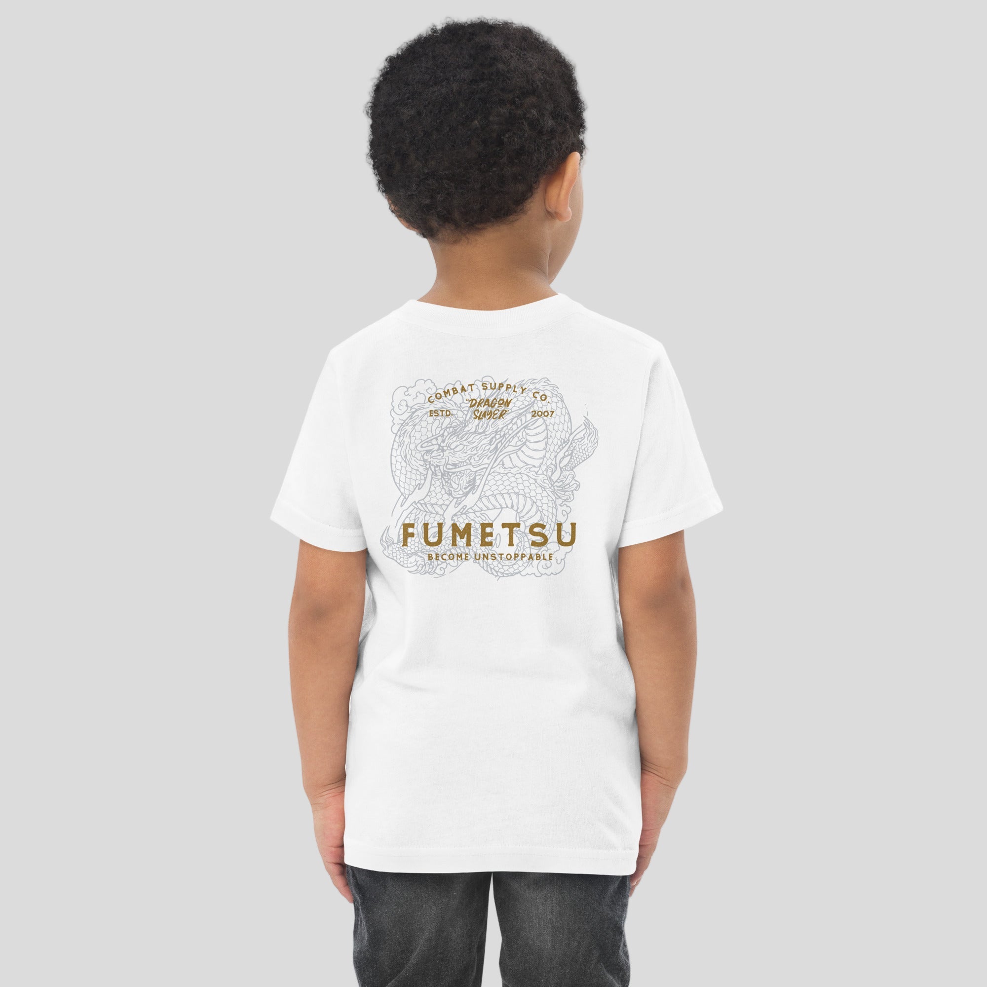 Dragon Slayer Toddler T-Shirt White Back