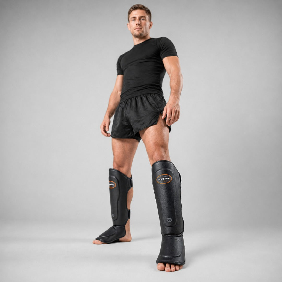 FMT1 Thai Shin Guards Black
