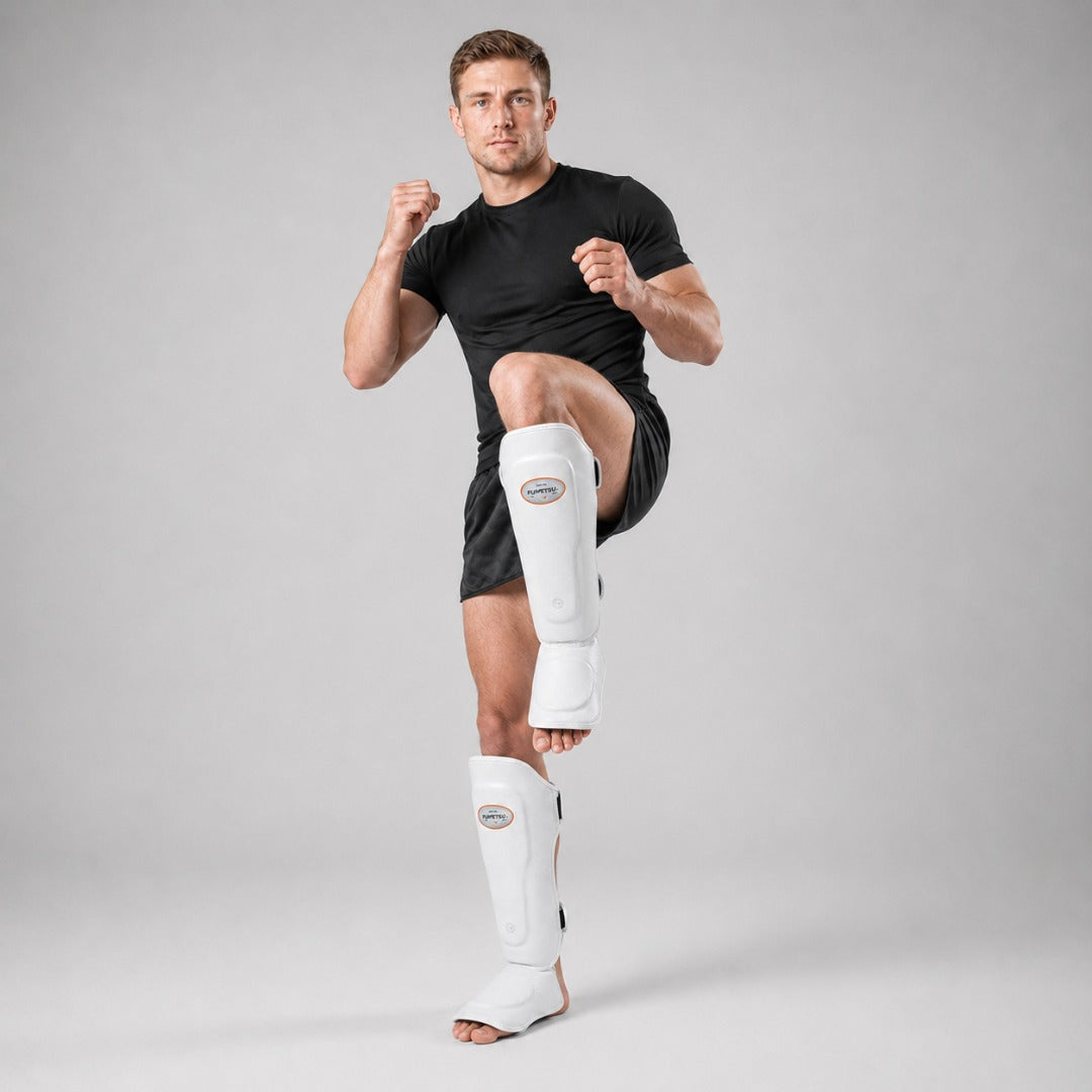 FMT1 Thai Shin Guards White