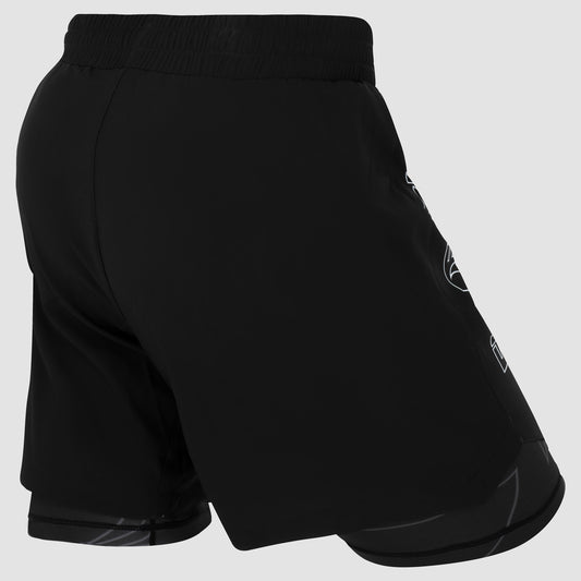 Black Icon Dual Layer Fight Shorts