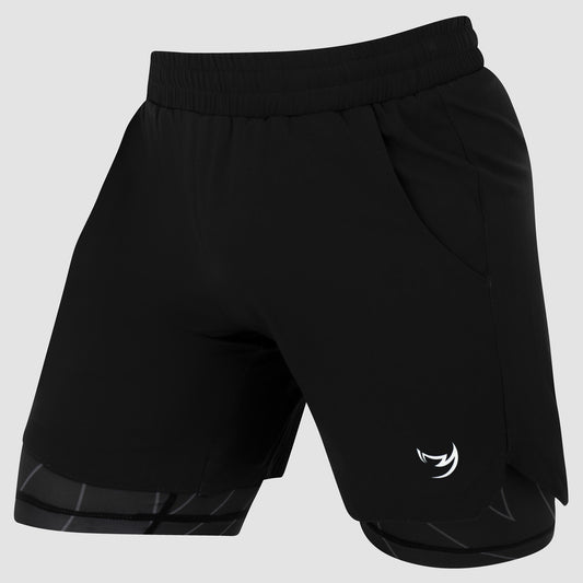 Black Icon Dual Layer Training Shorts