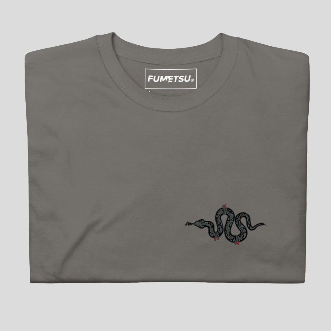 Inked - Snake T-Shirt Charcoal/Red Folded