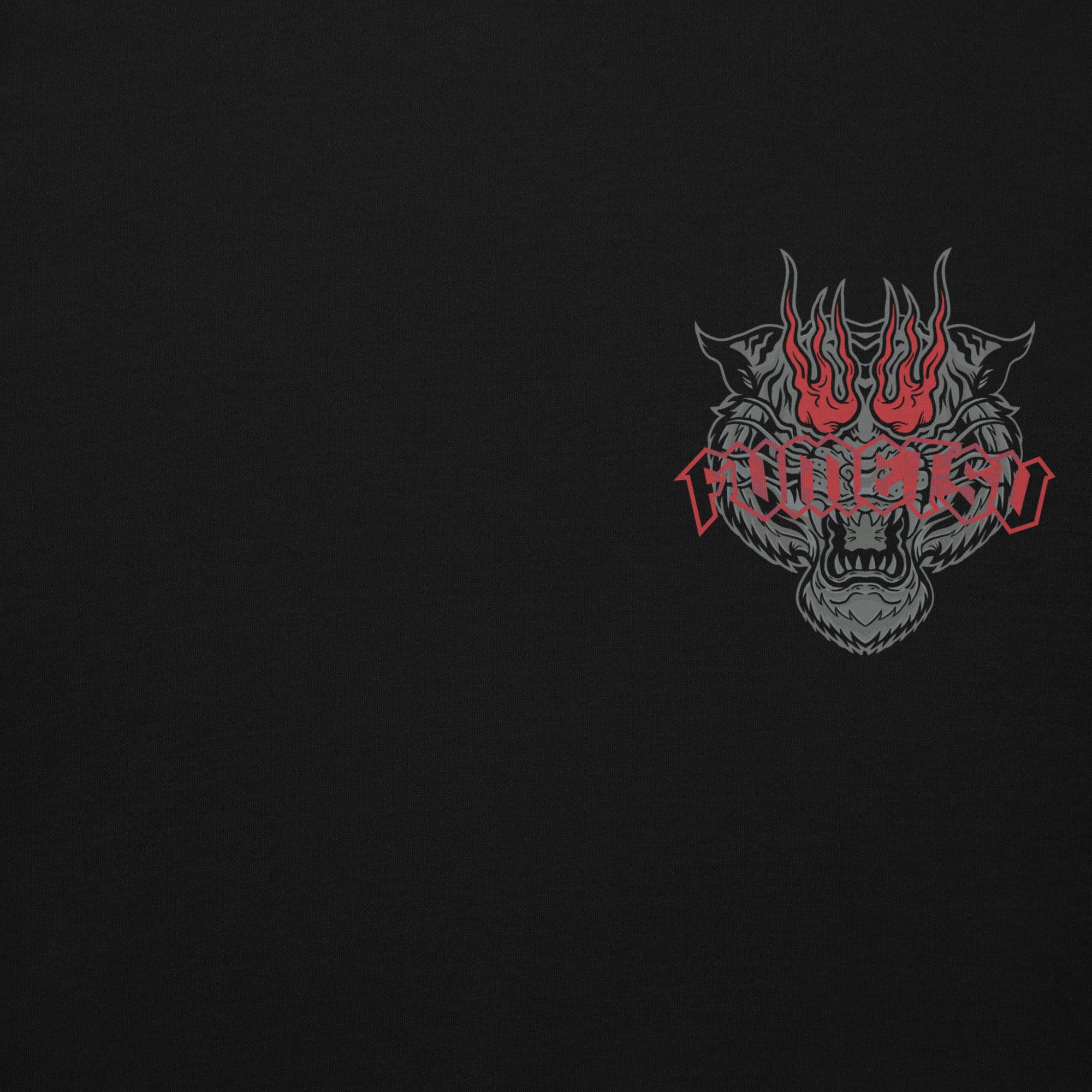 Inked - Tiger Hoodie Black/Red Lifestyle Logo