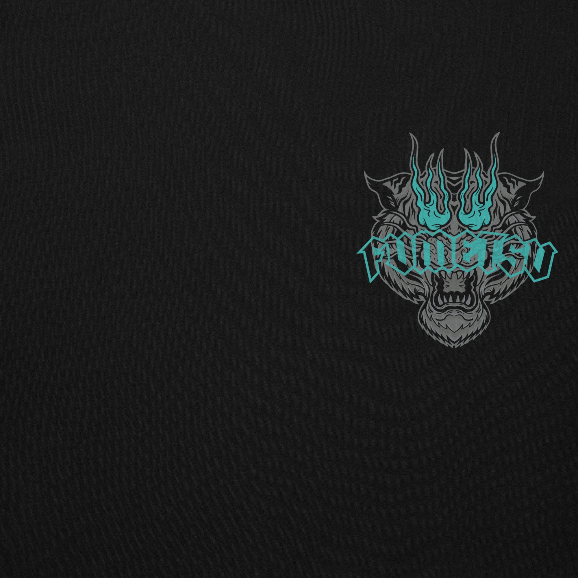 Fumetsu Inked - Tiger Hoodie Black/Teal Logo