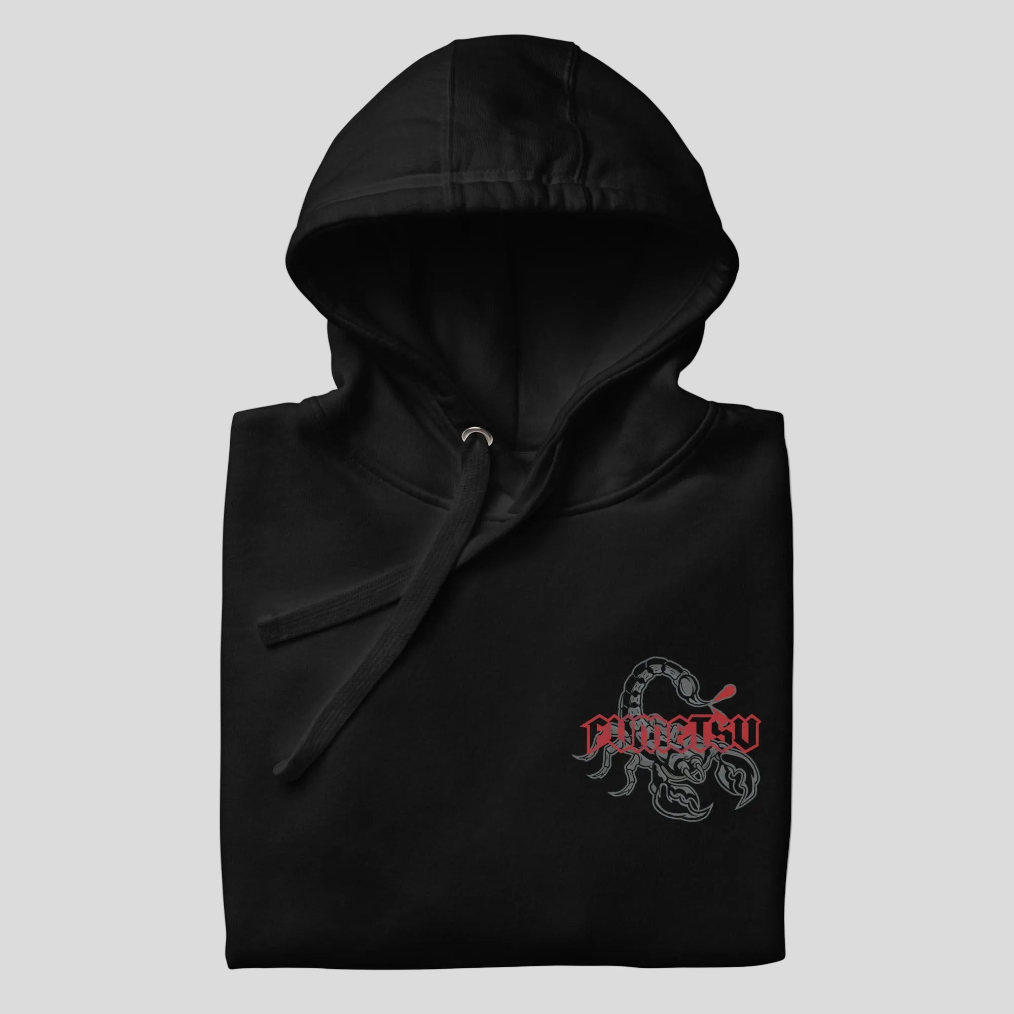 Fumetsu Inked Scorpion Hoodie Black/Red Folded