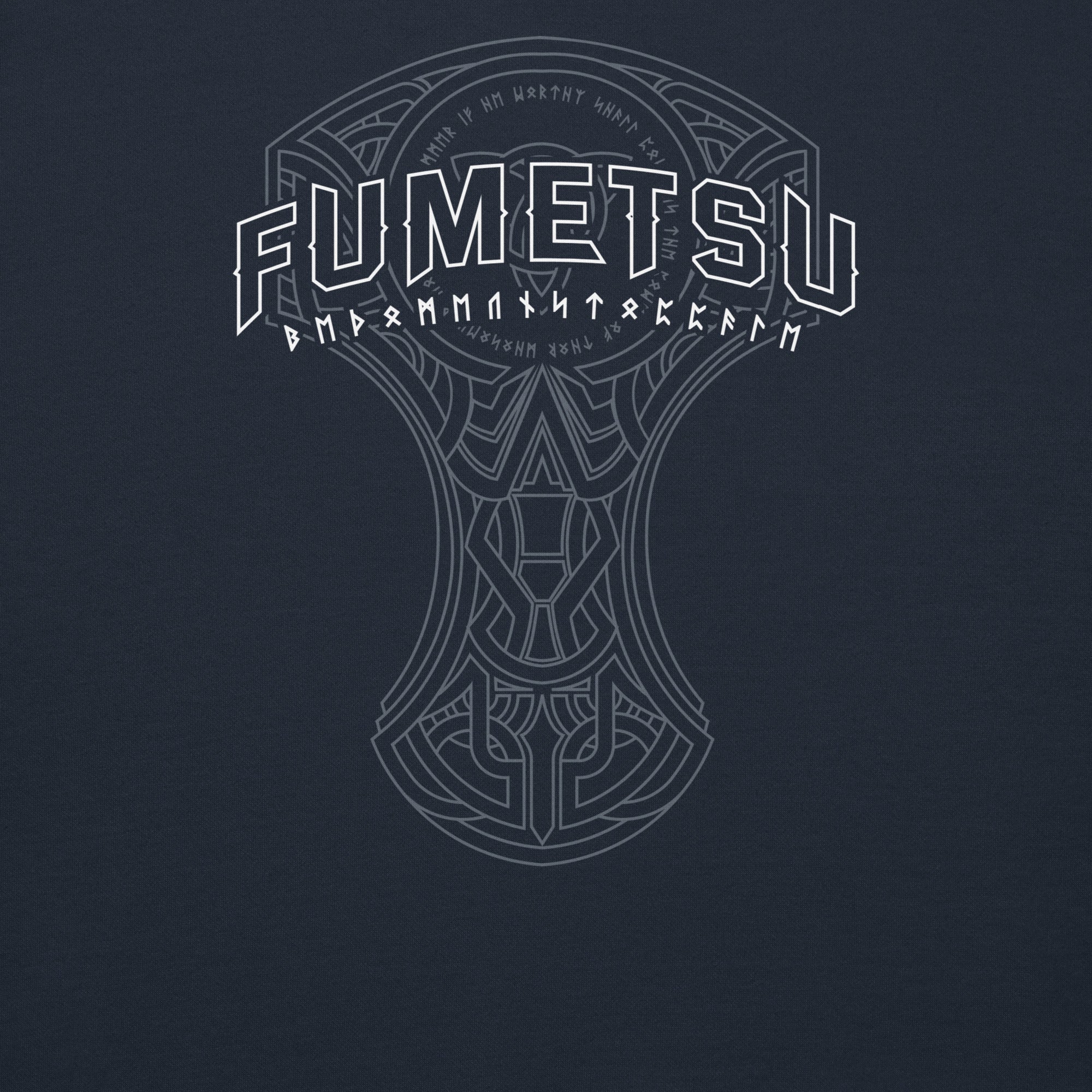 Fumetsu Mjolnir Hoodie Navy Logo