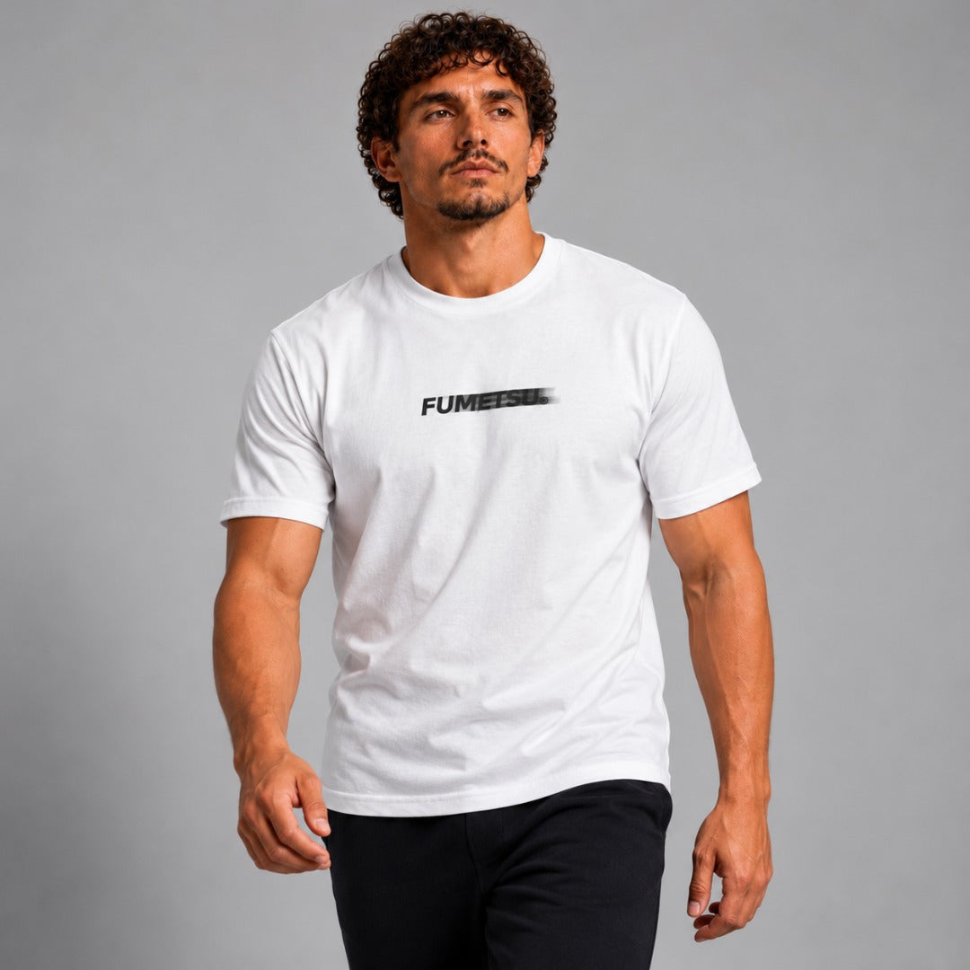 Signature Blur T-Shirt White Lifestyle 1
