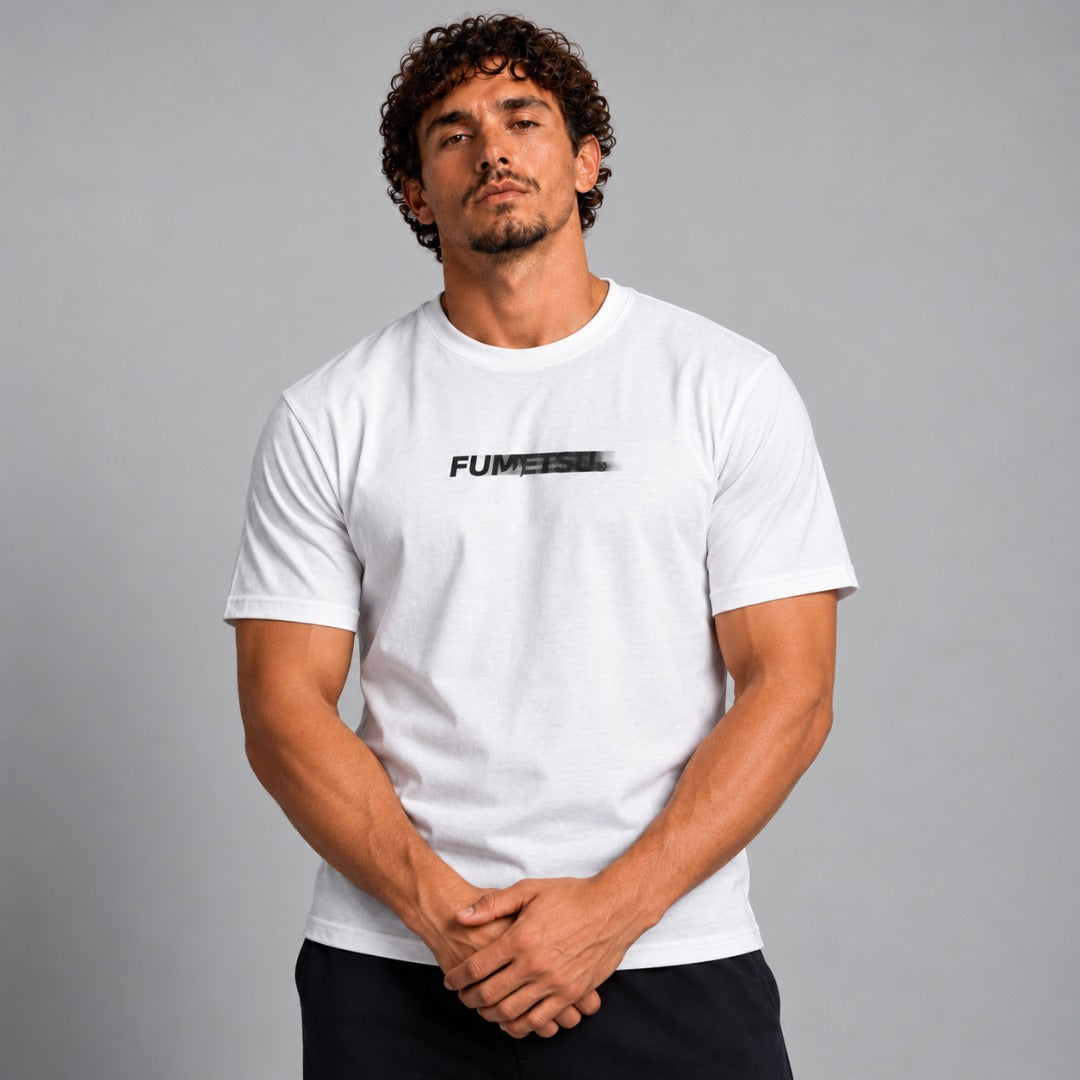 Signature Blur T-Shirt White Lifestyle 2