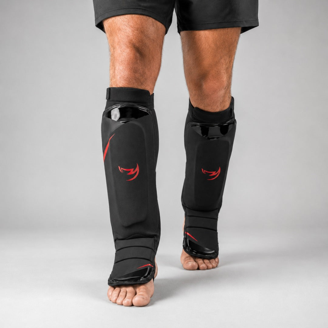 Ghost S3 MMA Shin Guards Black/Red Lifestyle 1