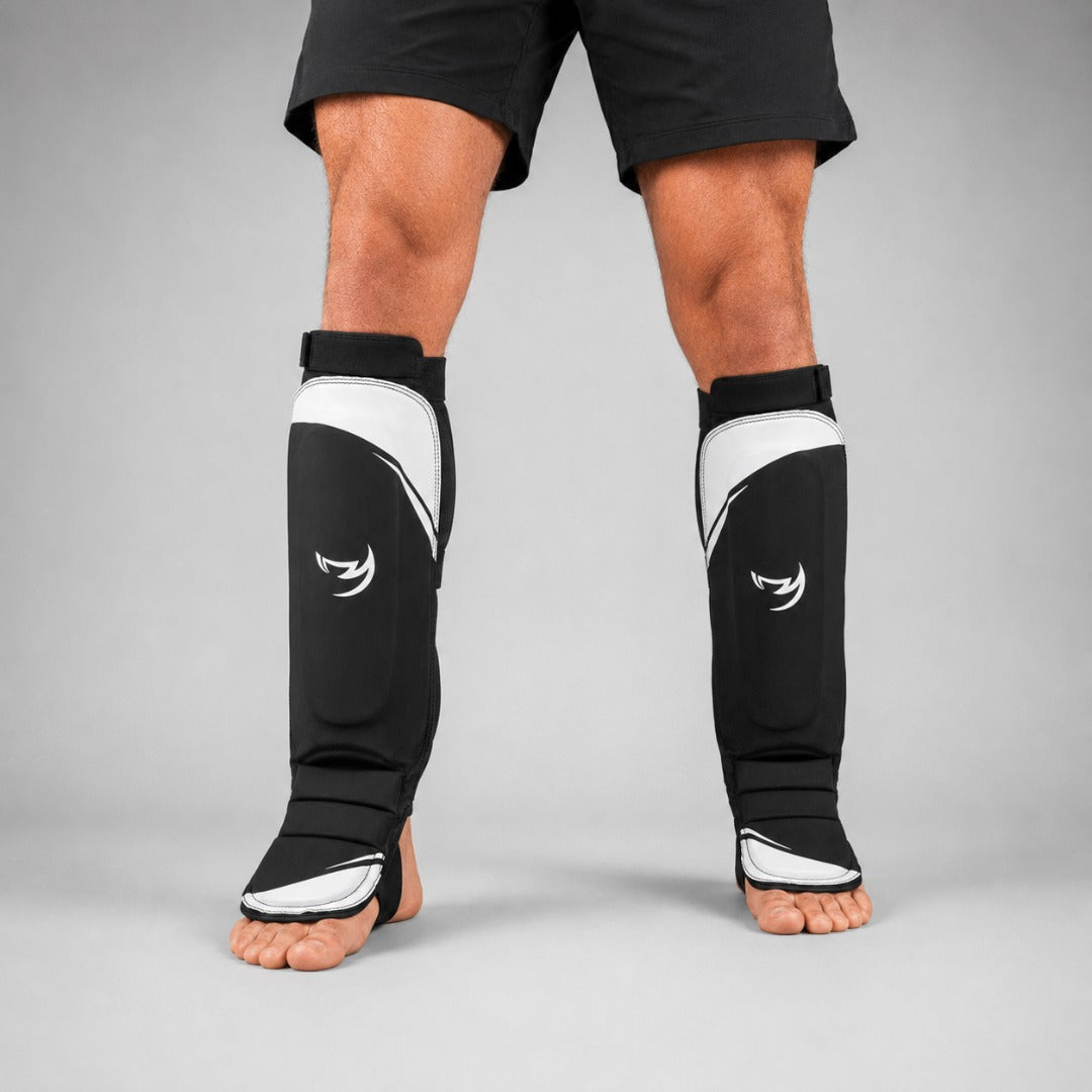 Ghost S3 MMA Shin Guards Black/White Lifestyle 2