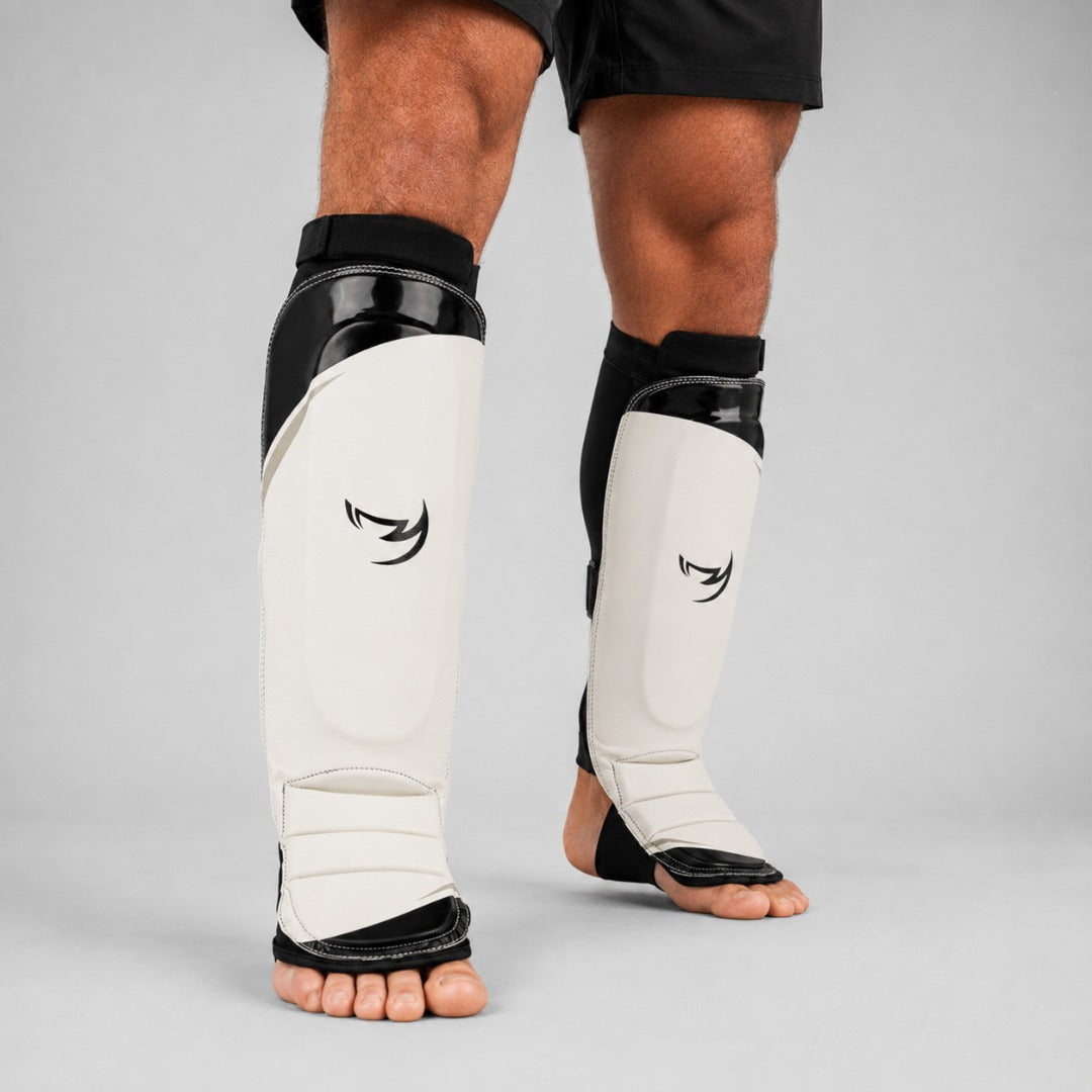 Ghost S3 MMA Shin Guards White/Black/Grey Lifestyle 3