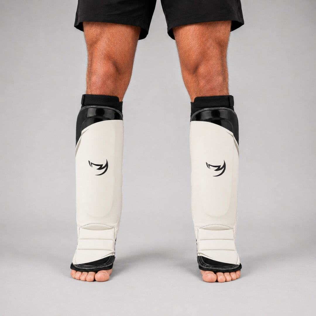 Ghost S3 MMA Shin Guards White/Black/Grey Lifestyle 4