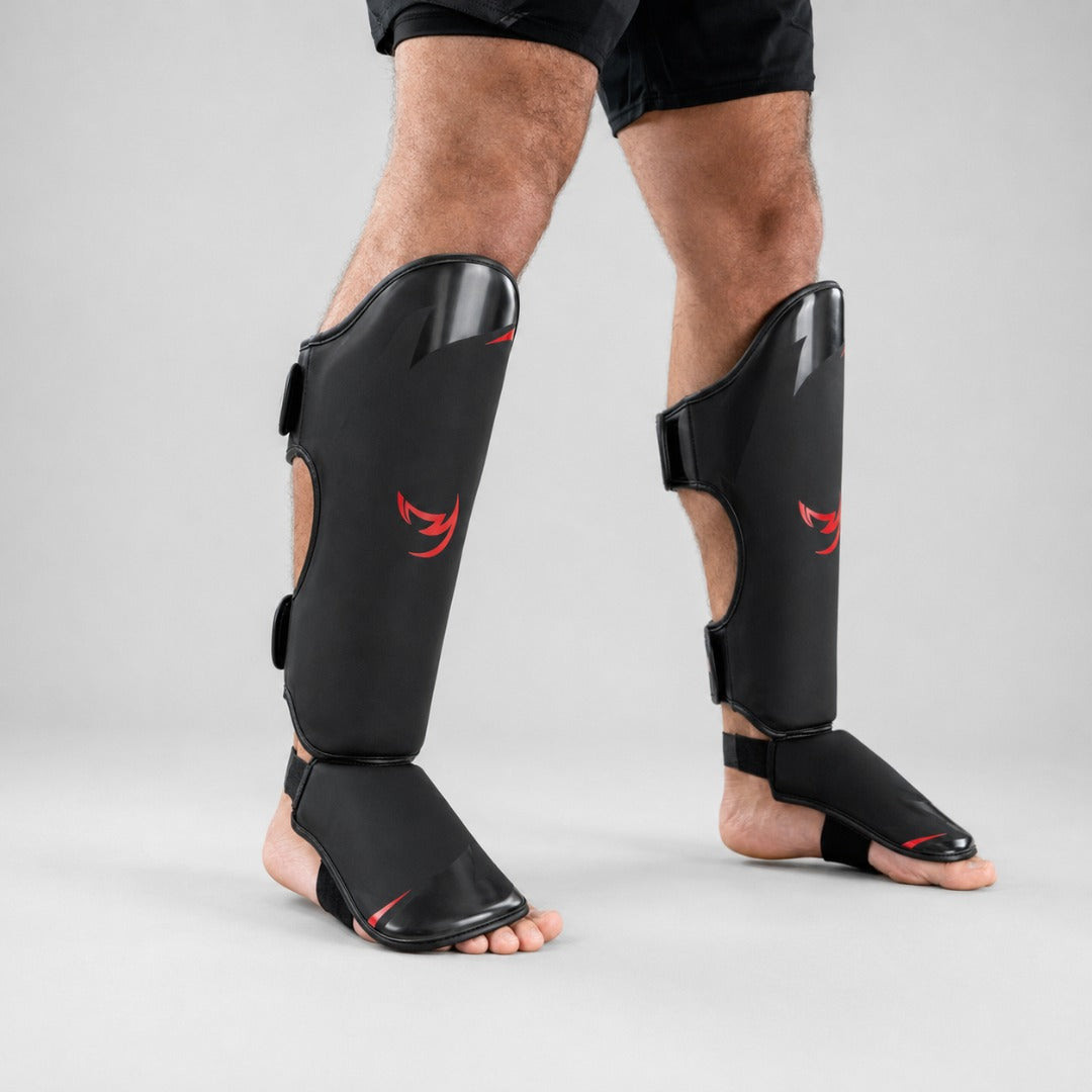 Ghost S3 Thai Shin Guards Black/Red