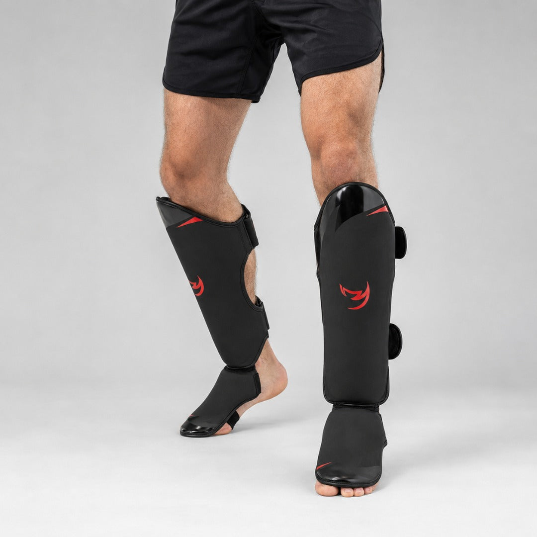 Ghost S3 Thai Shin Guards Black/Red