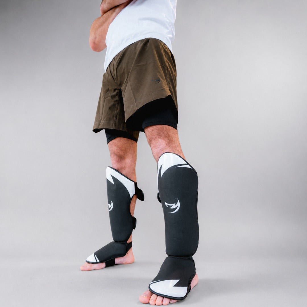 Ghost S3 Thai Shin Guards Black/White Lifestyle 2