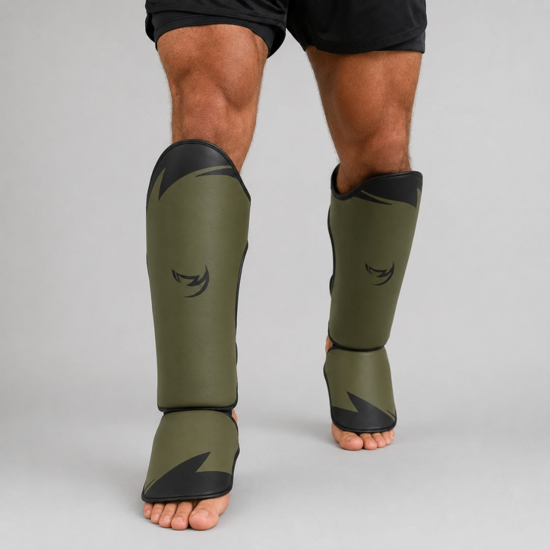 Ghost S3 Thai Shin Guards Khaki/Black Lifestyle 2
