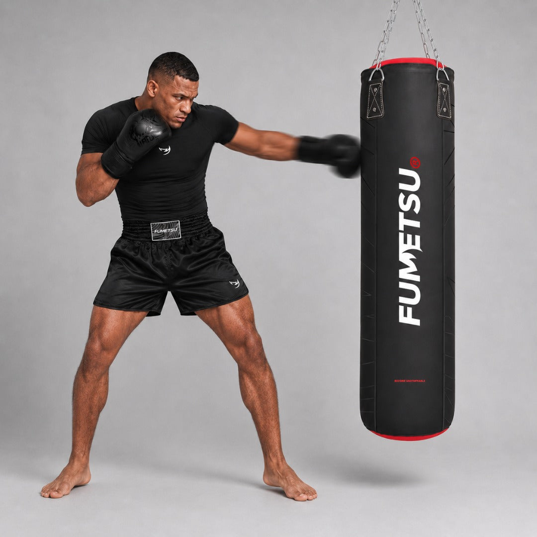 Icon 4ft Punch Bag Black/Red/White