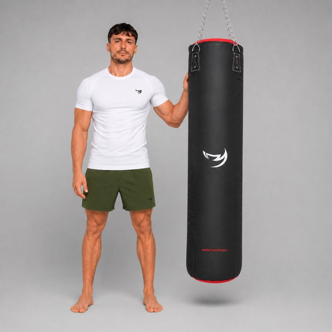 Icon 5ft Punch Bag Black/Red/White