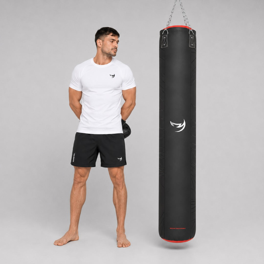 Icon 6ft Punch Bag Black/Red/White