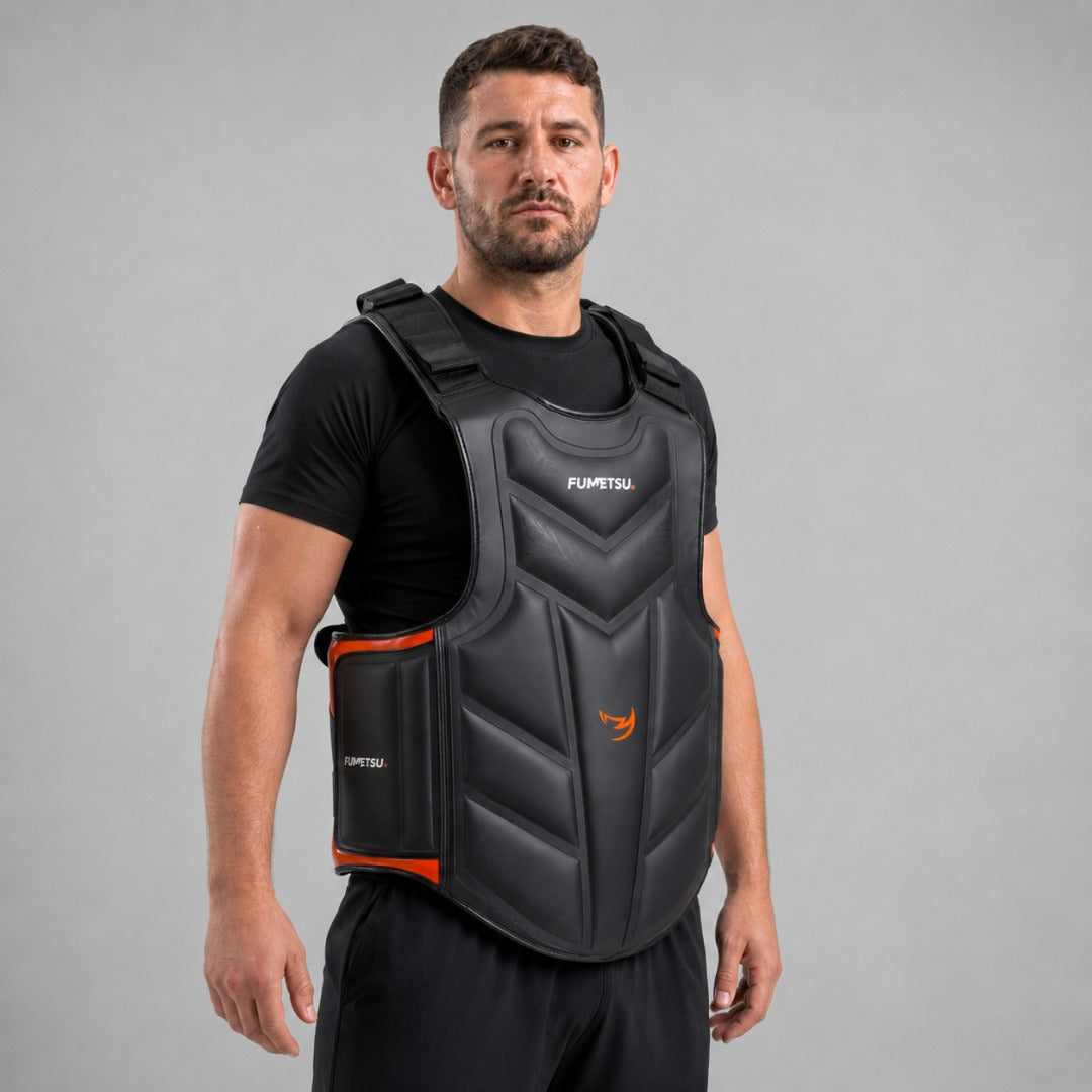 Icon Coaching Body Protector Black/Orange