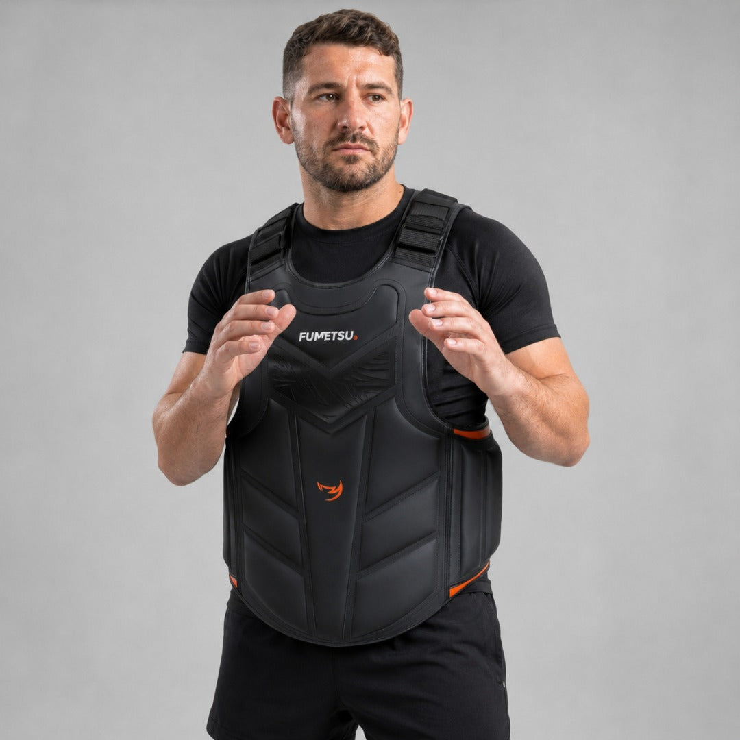 Icon Coaching Body Protector Black/Orange