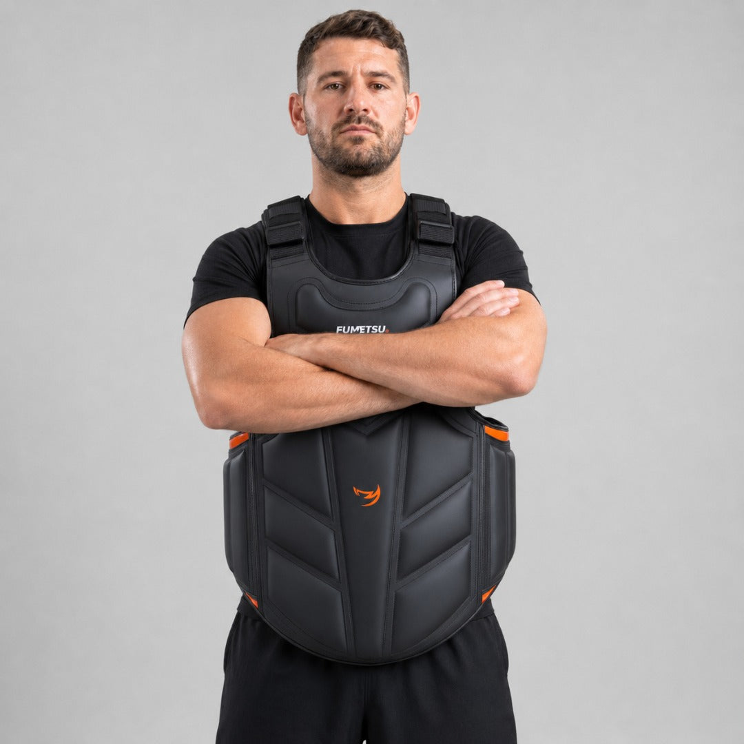 Icon Coaching Body Protector Black/Orange