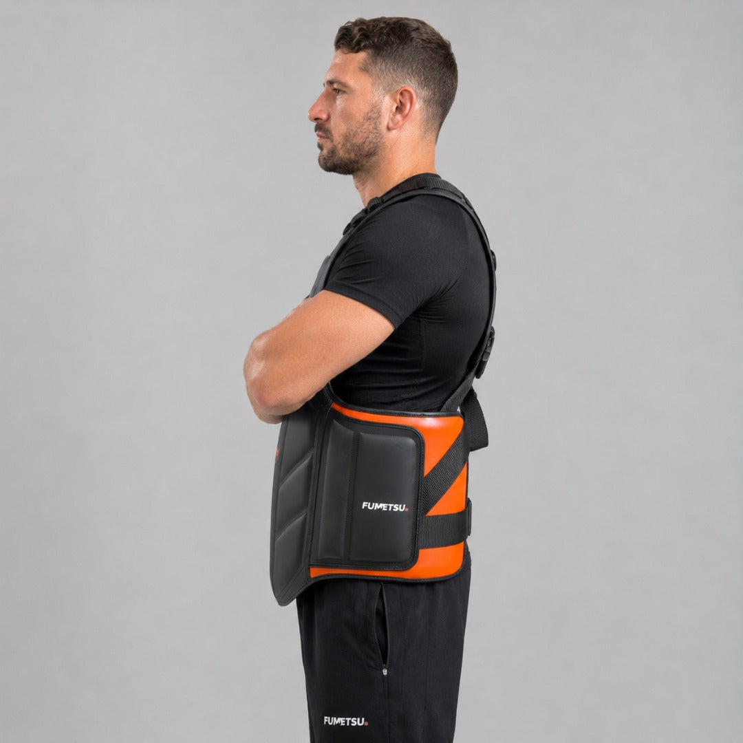 Icon Coaching Body Protector Black/Orange