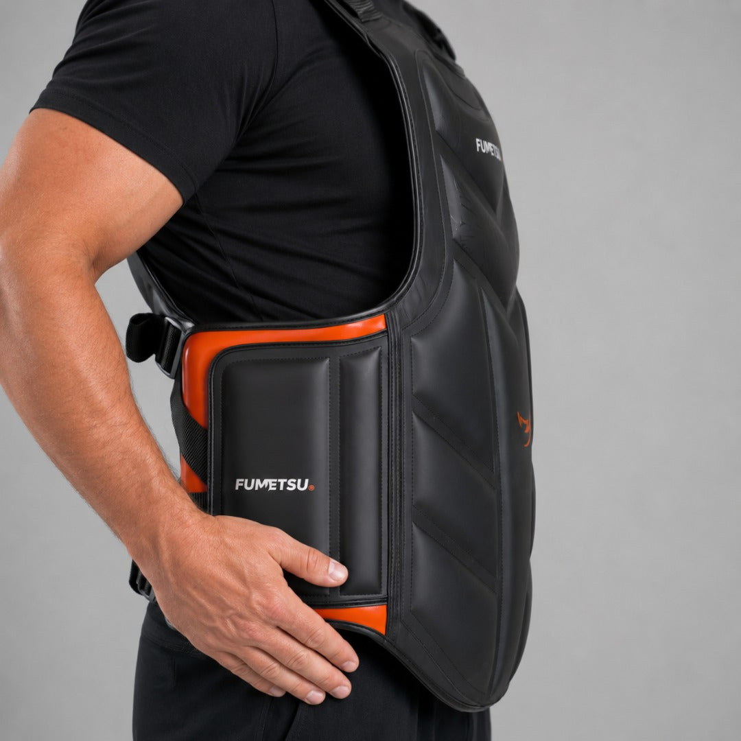 Icon Coaching Body Protector Black/Orange