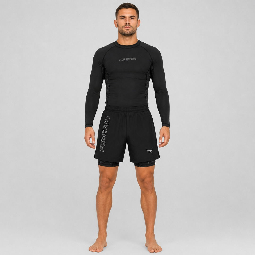 Icon Dual Layer Fight Shorts Black
