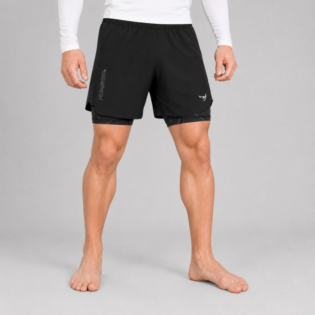 Icon Dual Layer Training Shorts Black