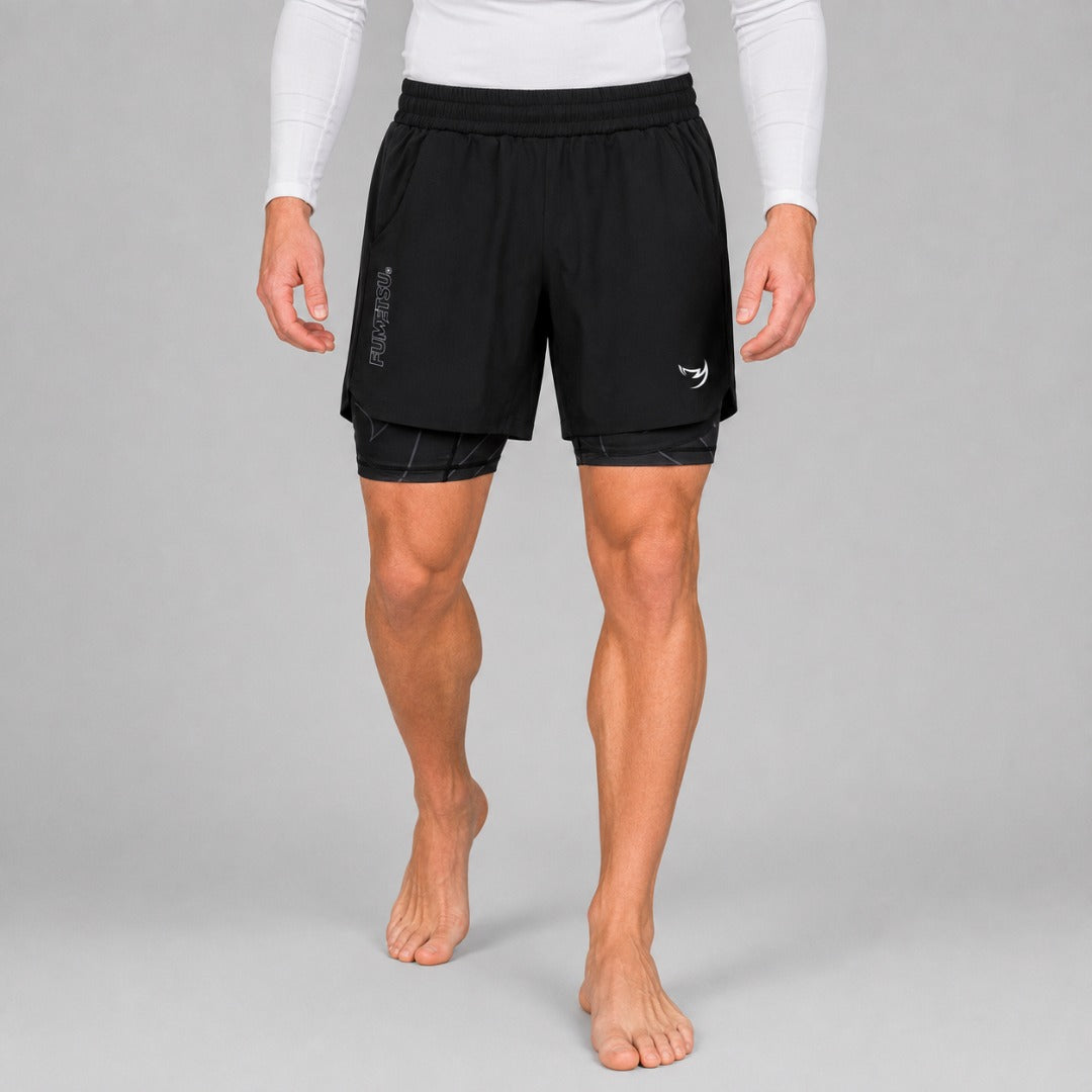 Icon Dual Layer Training Shorts Black