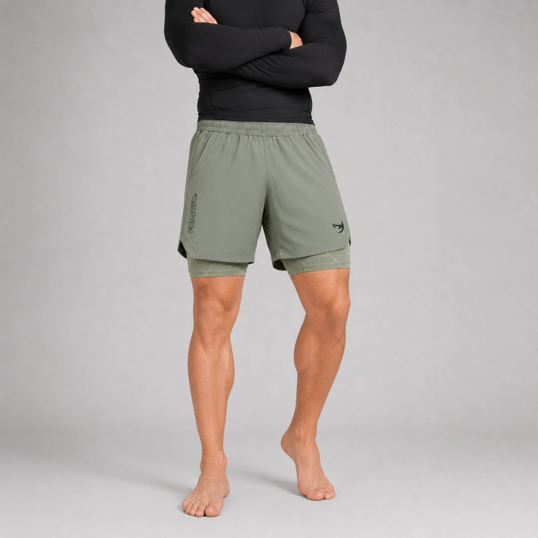 Icon Dual Layer Training Shorts Sand