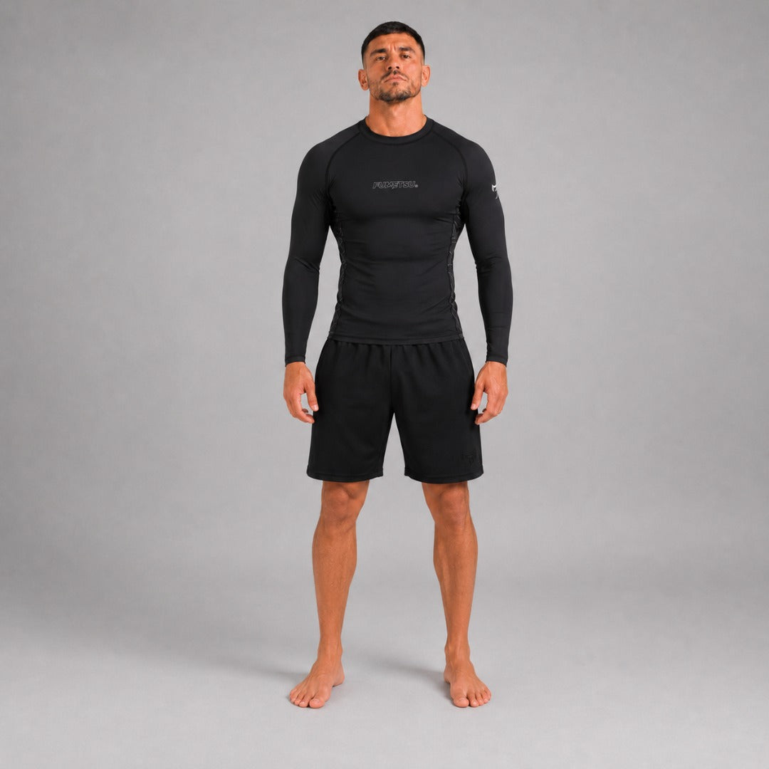 Icon Long Sleeve Rash Guard Black