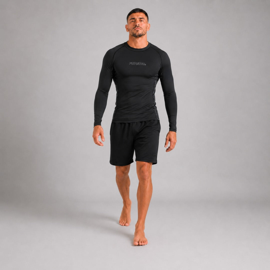 Icon Long Sleeve Rash Guard Black