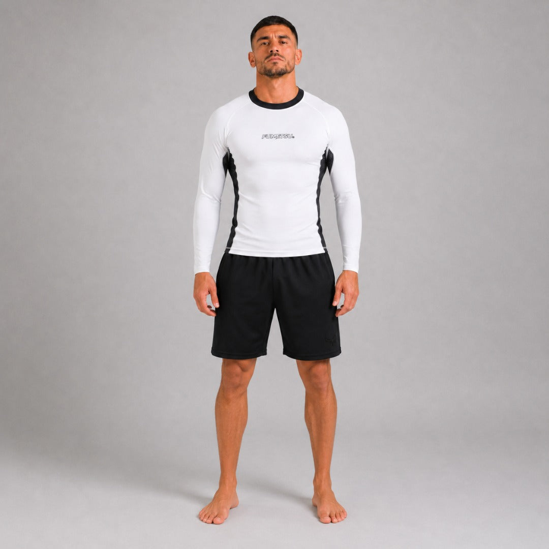 Rashguard à manches longues Icon Blanc/Noir