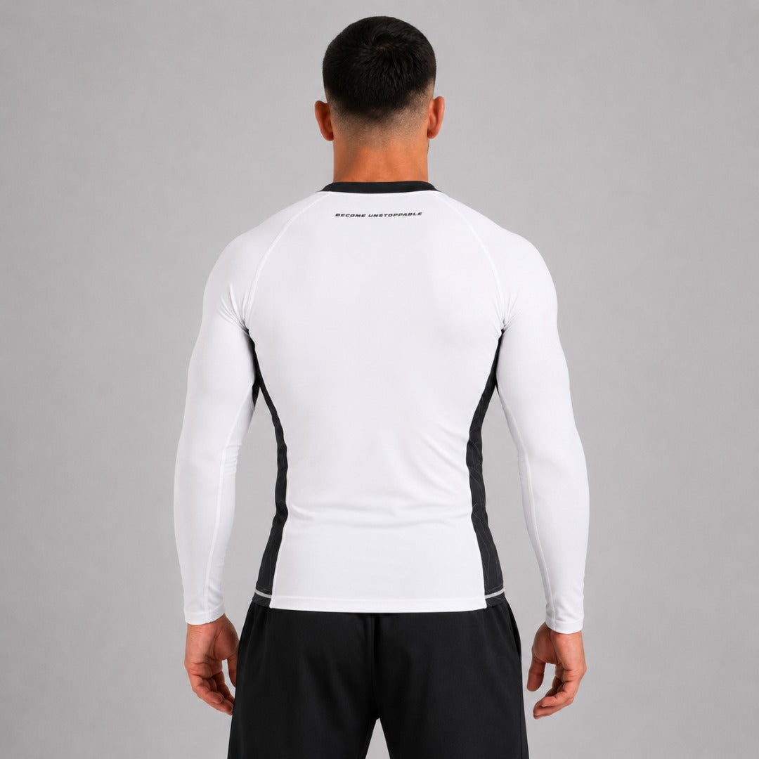 Rashguard à manches longues Icon Blanc/Noir
