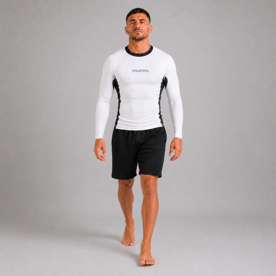 Rashguard à manches longues Icon Blanc/Noir
