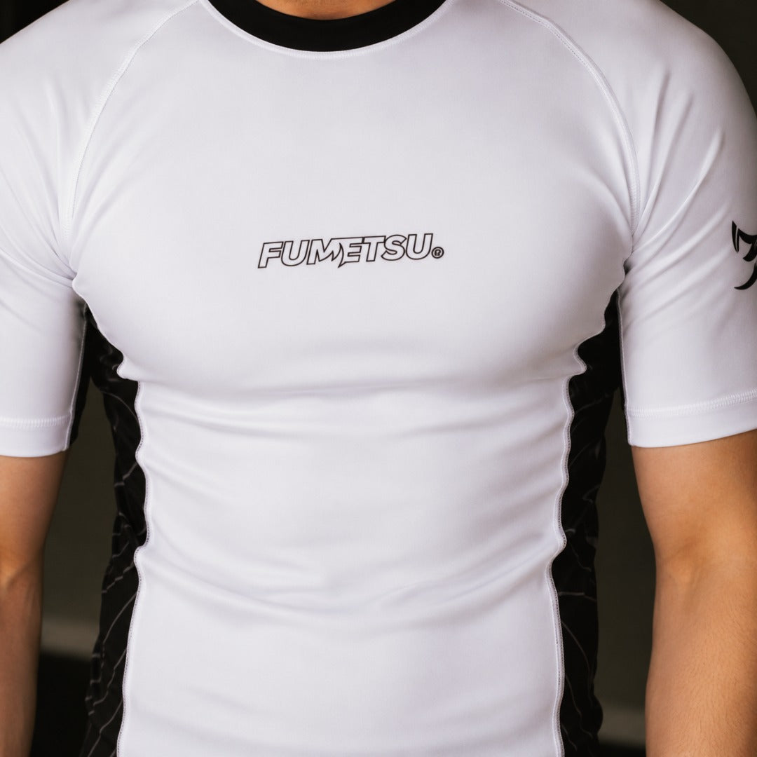 Rashguard à manches courtes Icon Blanc/Noir