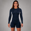 Rashguard à manches longues pour femme Icon bleu marine/blanc