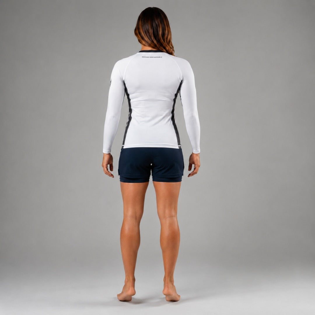 Icon Womens Long Sleeve Rash Guard White/Black