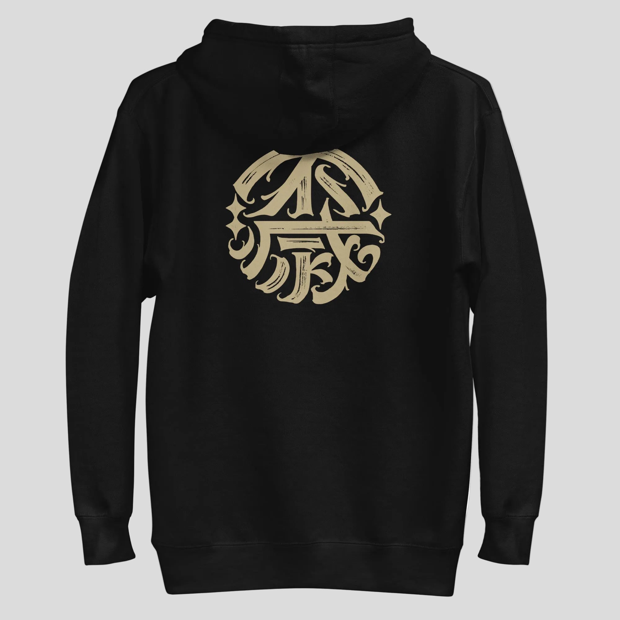 Ikigai Hoodie Black/Gold Back