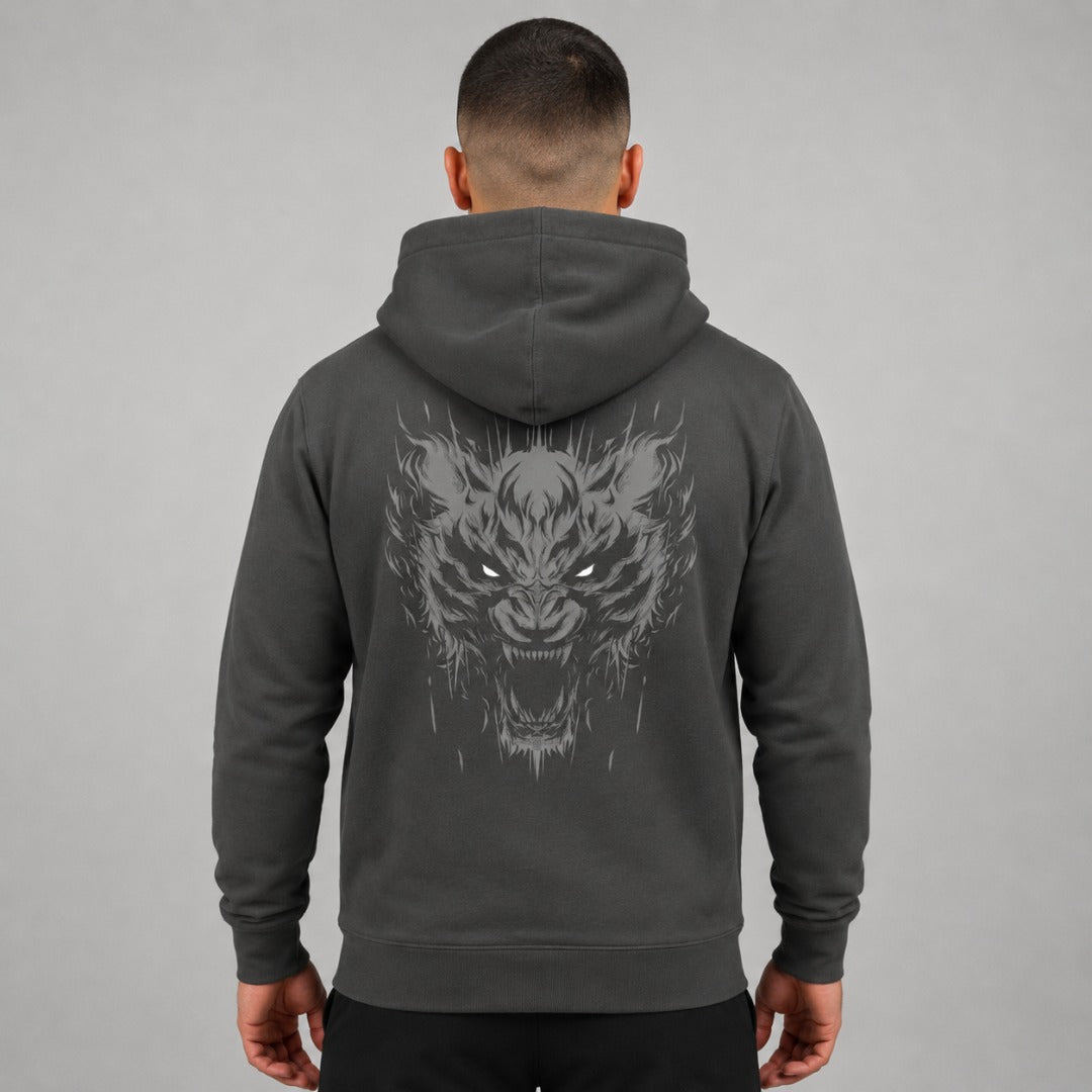 Immortal Tiger Hoodie Vintage Black