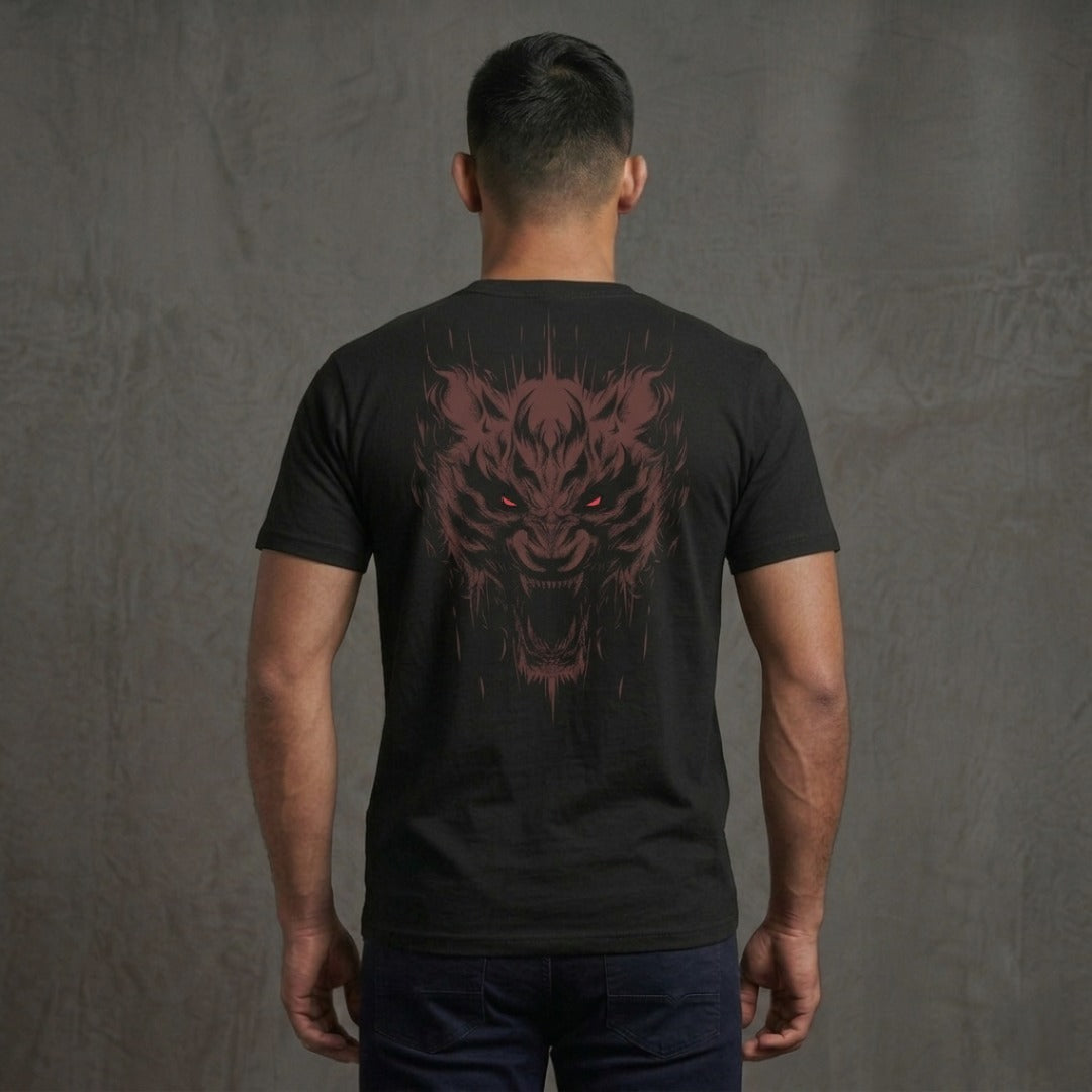 Immortal Tiger T-Shirt Black/Red Lifestyle 2