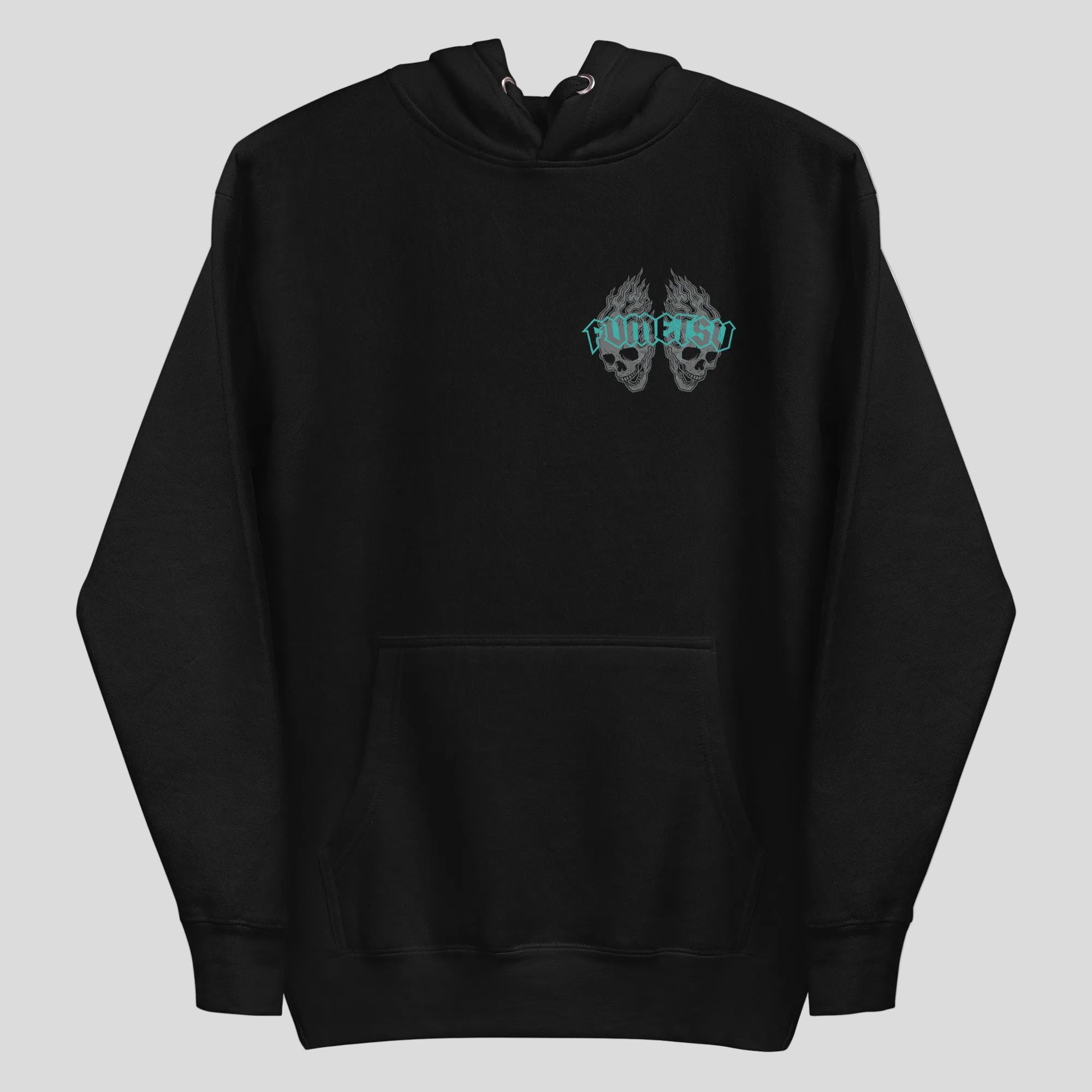 Inked - Skulls Hoodie Black/Teal