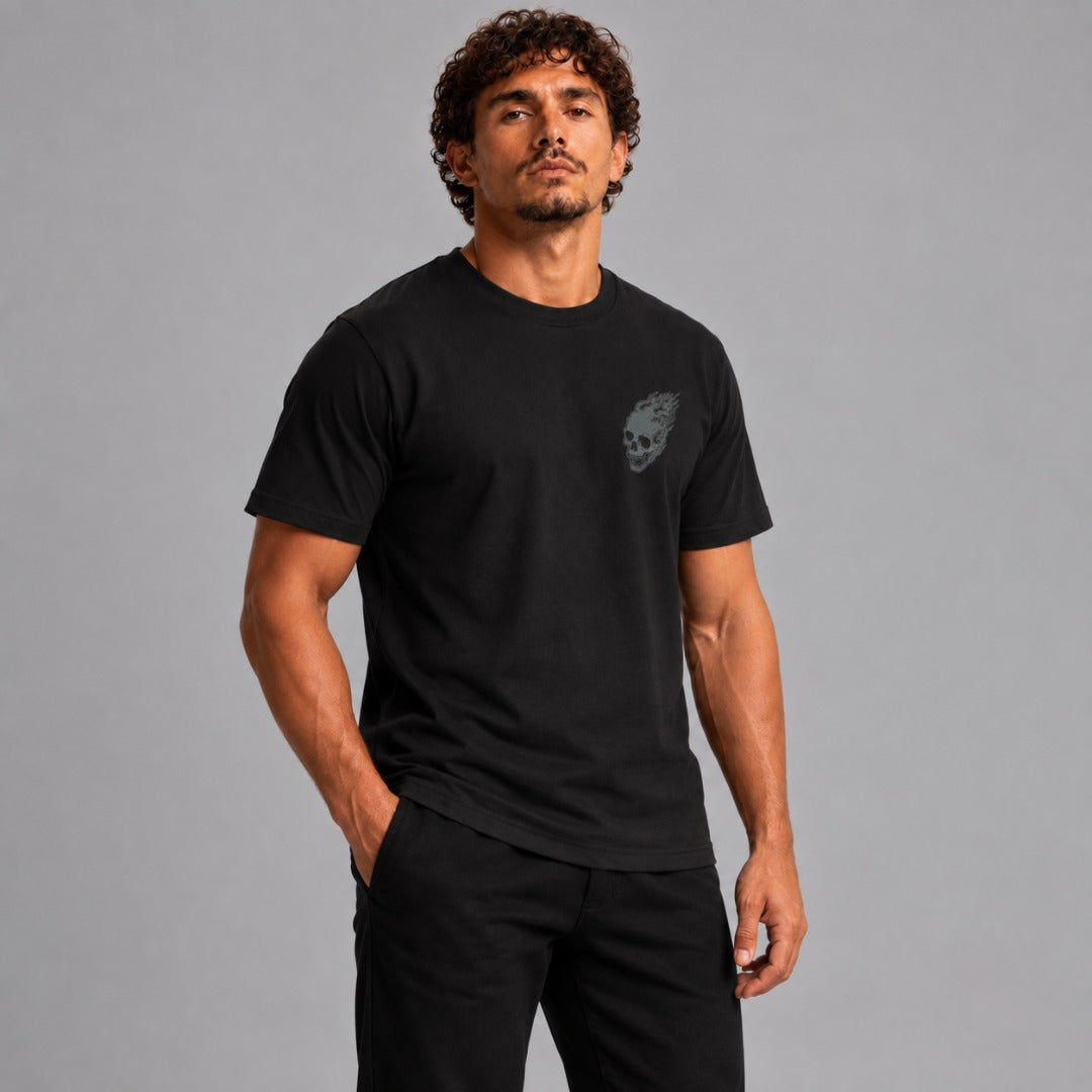 Inked - Skulls T-Shirt Black/Grey/Teal