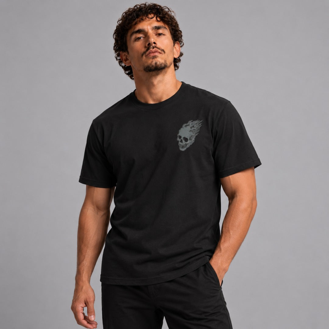 Inked - Skulls T-Shirt Black/Grey/Teal