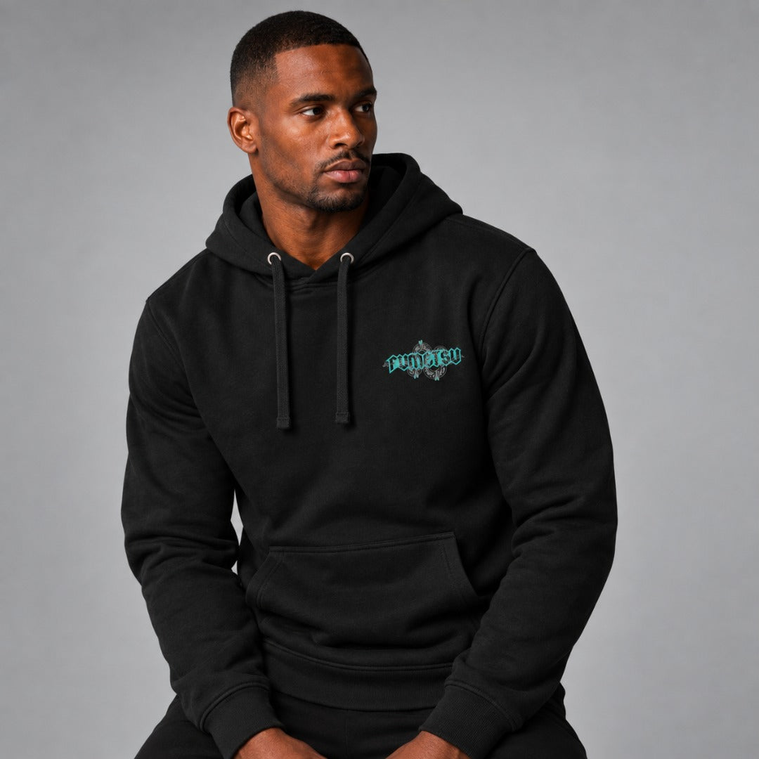 Inked - Snake Hoodie Black/Teal Photoshoot 2