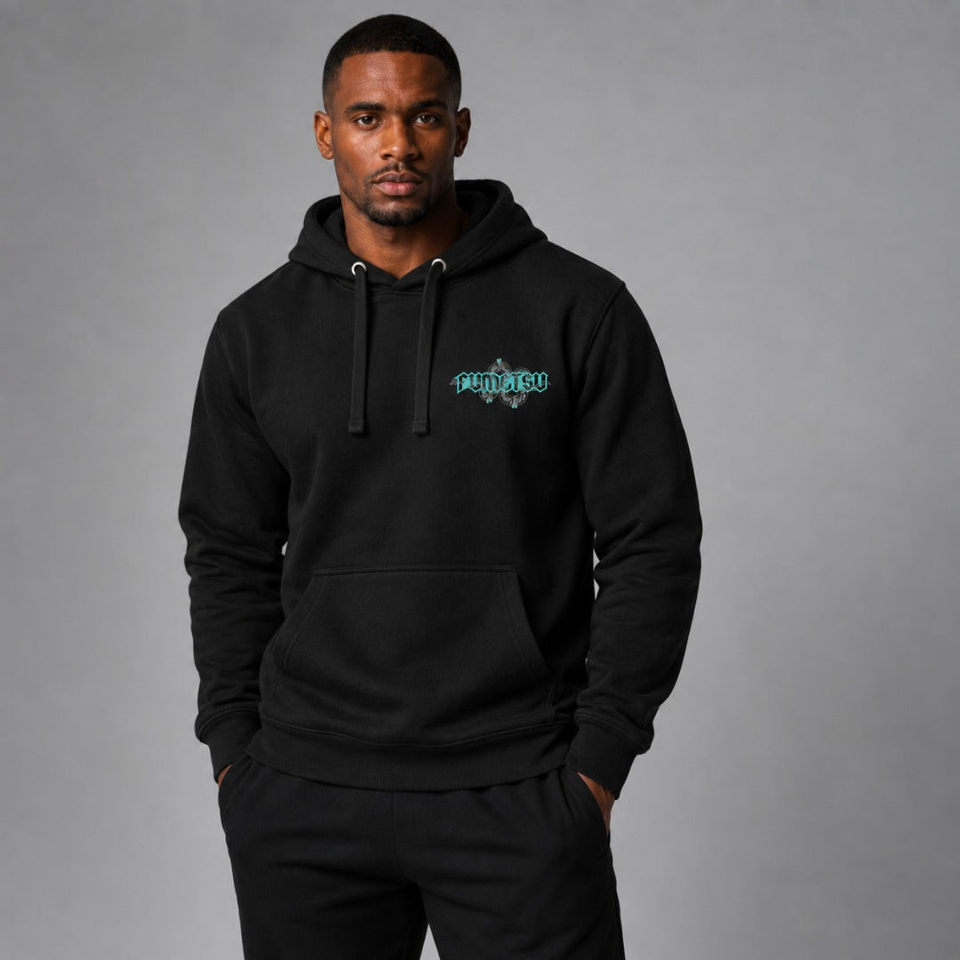 Inked - Snake Hoodie Black/Teal Photoshoot 5